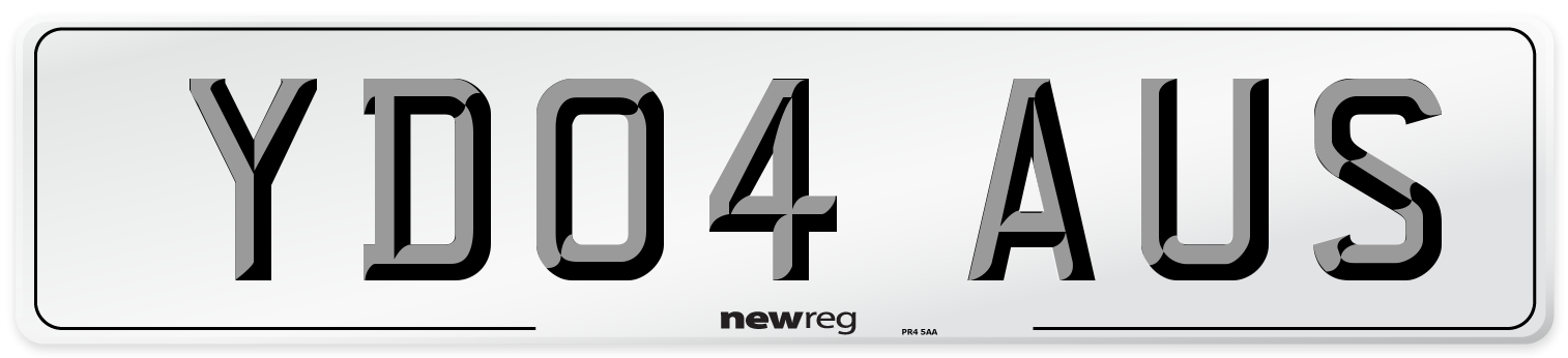 YD04 AUS Number Plate from New Reg